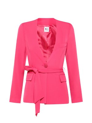 Куртка с поясом , ярко-розовый Options. Цвет: розовый