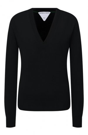 Шерстяной пуловер Bottega Veneta. Цвет: чёрный