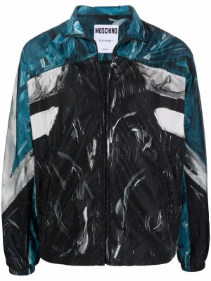 Куртка с принтом Moschino. Цвет: синий