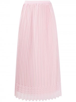 Плиссированная юбка с завышенной талией Marco De Vincenzo. Цвет: розовый