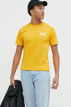Хлопковая футболка Huf, оранжевый HUF