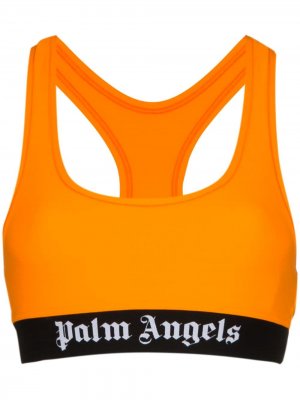 Спортивный бюстгальтер Palm Angels. Цвет: оранжевый