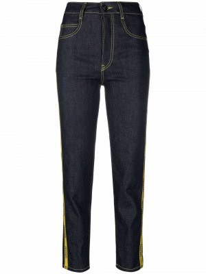 Прямые джинсы с логотипом Ferrari. Цвет: синий