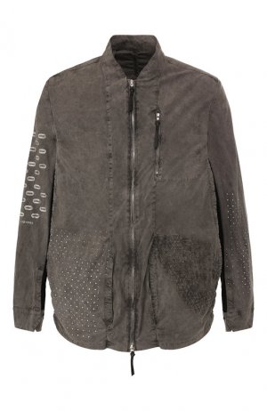 Хлопковая куртка 11 by Boris Bidjan Saberi. Цвет: серый
