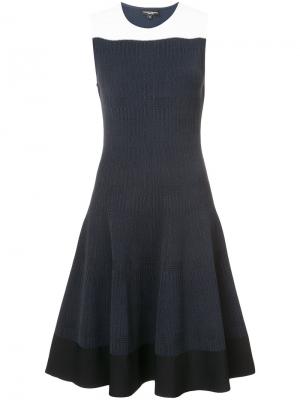 Flared knitted dress Narciso Rodriguez. Цвет: синий