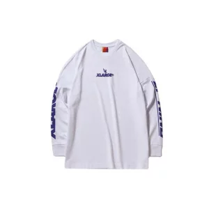 X Xlarge пуловер с буквенным принтом и логотипом, мужская толстовка белого цвета ATLN243-1 Li-Ning