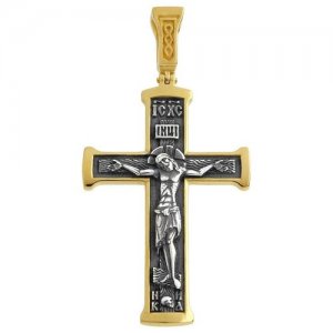 Крест нательныйПравославный 38, позолота алмаз-холдинг 5151270 .
