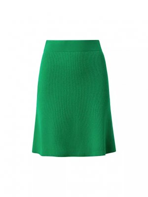 Мини-юбка из смесовой шерсти ребристой вязки , зеленый Akris Punto