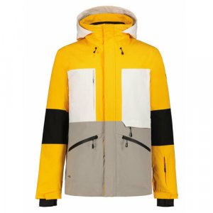 Куртка , размер 50, черный, серый ICEPEAK. Цвет: серый/желтый/микс/черный/yellow