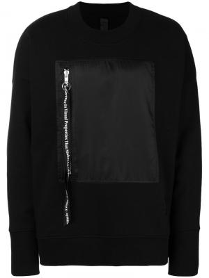 Объемный свитер с молнией Odeur. Цвет: черный