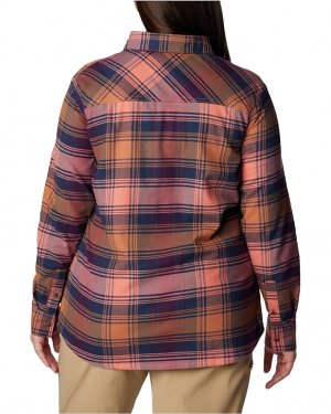 Рубашка Plus Size Calico Basin Flannel Long Sleeve Shirt, цвет Faded Peach Dimensional Buffalo Columbia