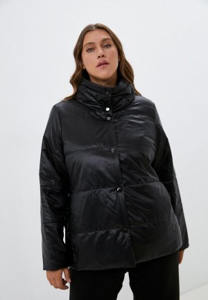 Куртка утепленная Le Monique. Цвет: черный
