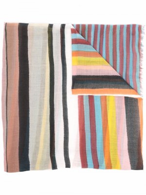 Striped cotton scarf PAUL SMITH. Цвет: красный