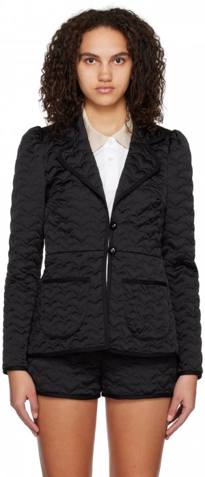 Черная куртка с сердечками Anna Sui
