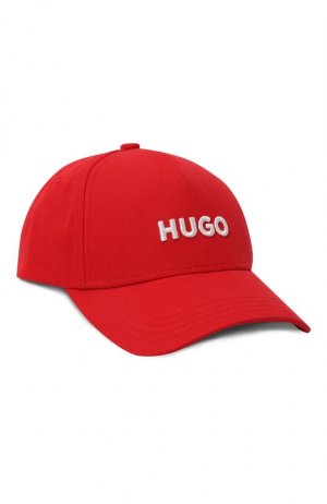 Хлопковая бейсболка HUGO. Цвет: красный