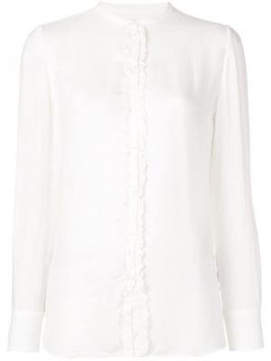 Блузка с оборками Massimo Alba. Цвет: белый