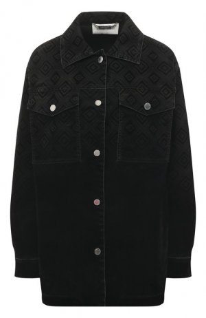 Джинсовая куртка Alberta Ferretti. Цвет: чёрный