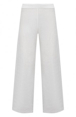 Льняные брюки 120% Lino. Цвет: белый