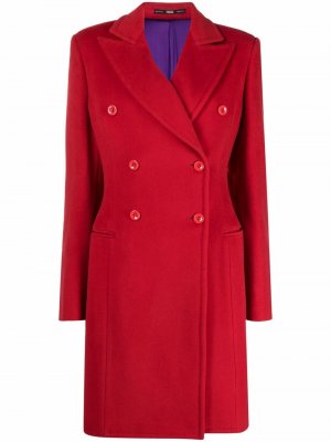 2000s peak lapels double-breasted coat Gianfranco Ferré Pre-Owned. Цвет: красный