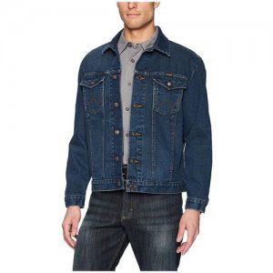 Куртка джинсовая Cowboy Cut Dark Blue (XXL) Wrangler. Цвет: синий