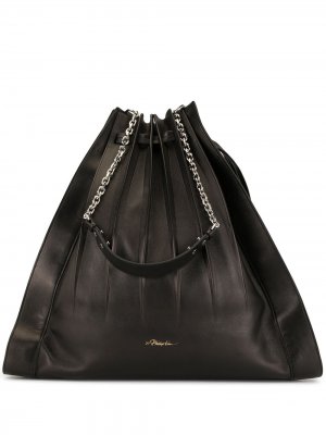 Большая сумка-тоут Florence со складками и затяжкой на шнурке 3.1 Phillip Lim. Цвет: черный