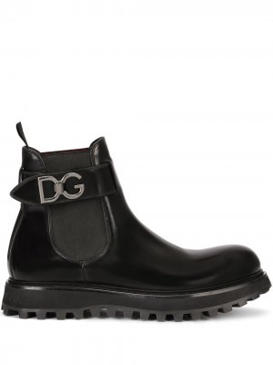 Ботинки челси с ремешками Dolce & Gabbana. Цвет: черный