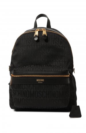 Текстильный рюкзак Moschino. Цвет: чёрный