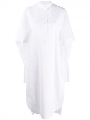 Платье-рубашка с кейпом LANVIN. Цвет: белый