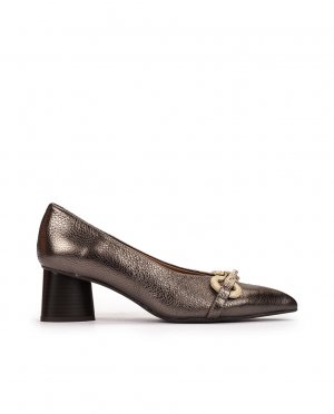 Женские кожаные туфли с пряжкой , золотой Pedro Miralles