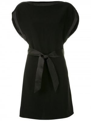 Коктейльное платье с поясом Emporio Armani. Цвет: черный