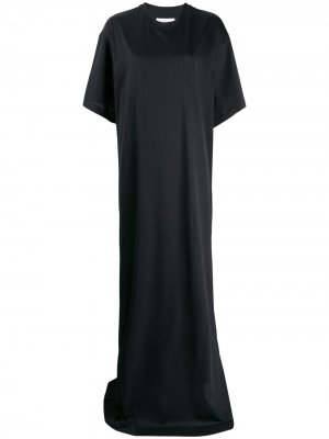 MarquesAlmeida платье-футболка оверсайз с короткими рукавами Marques'Almeida. Цвет: черный