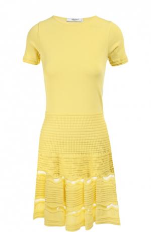 Вязаное платье Blugirl. Цвет: желтый