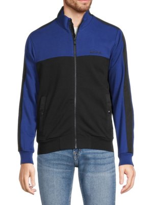 Спортивная куртка на молнии с цветными блоками , цвет Blue Black Z Zegna