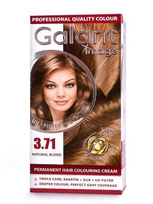 Cтойкая крем-краска для волос  GALANT 3.71 русый натуральный, 115 мл., (Болгария) Image. Цвет: светло-бежевый
