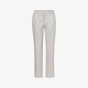 Зауженные брюки средней посадки из смеси шерсти и кашемира , цвет grigio Eleventy