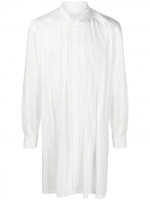 Рубашка со складками Yohji Yamamoto. Цвет: белый