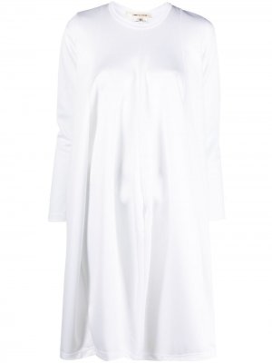 Платье с драпировкой и длинными рукавами Comme Des Garçons. Цвет: белый