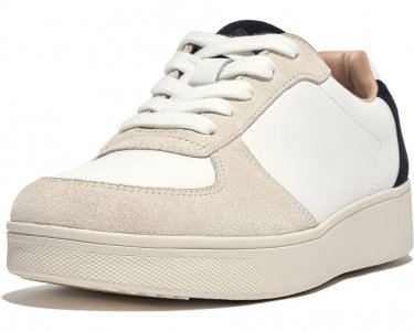 Кроссовки Rally Leather/Suede Panel Sneakers, цвет Urban White/Paris Grey/Black FitFlop