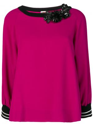 Декорированная блузка IM Isola Marras I'M. Цвет: розовый и фиолетовый