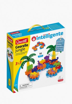 Набор игровой Quercetti Мозаика Georello jungle, 50 элементов. Цвет: разноцветный