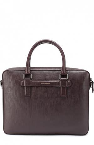 Кожаная сумка для ноутбука Mediterraneo Dolce & Gabbana. Цвет: бордовый