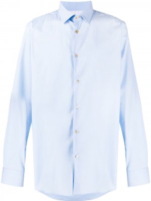 Рубашка узкого кроя с длинными рукавами PAUL SMITH. Цвет: синий