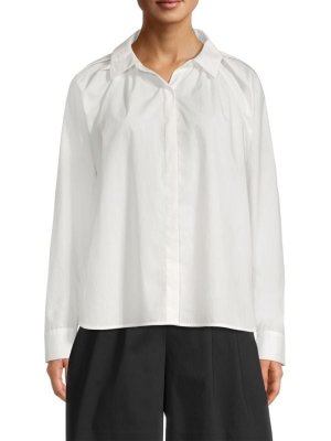 Плиссированная блузка с рукавами реглан Snow Rebecca Taylor