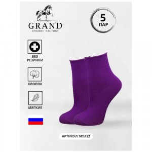 Носки , 5 пар, размер 25-27, фиолетовый ГРАНД. Цвет: фиолетовый/сливовый