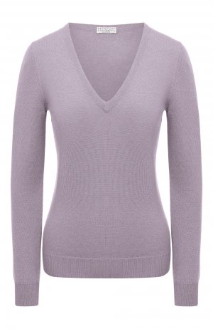 Кашемировый пуловер Brunello Cucinelli. Цвет: сиреневый