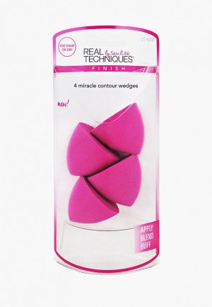 Набор спонжей для макияжа Real Techniques Miracle Contour Wedges (4 шт.). Цвет: розовый