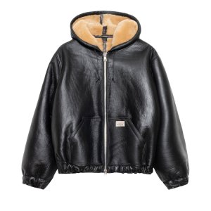 Худи x Our Legacy Work Shop Reversible Shearling Zip 'Cappuccino', коричневый Stussy