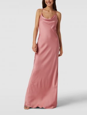 Вечернее платье с вырезом-водопадом Unique, розовый unique