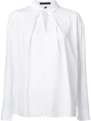 Блузка с воротником Walter Voulaz. Цвет: белый