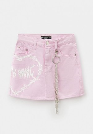Юбка джинсовая Gloria Jeans. Цвет: розовый